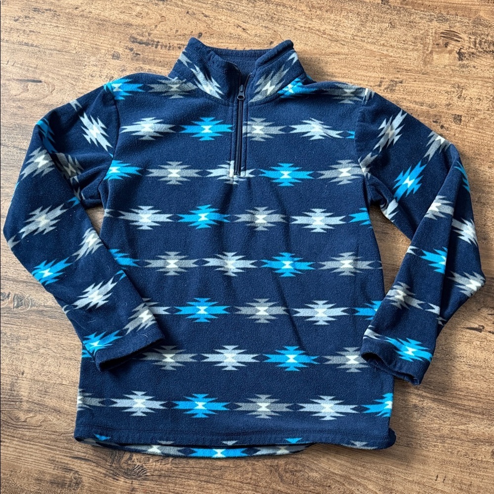 Kids  Blue Patterned Fleece boys 14 xl